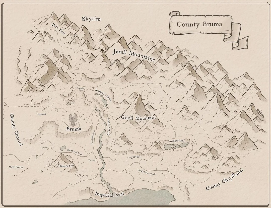 A map of The County